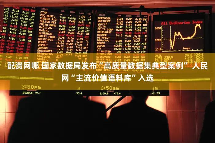配资网哪 国家数据局发布“高质量数据集典型案例” 人民网“主流价值语料库”入选