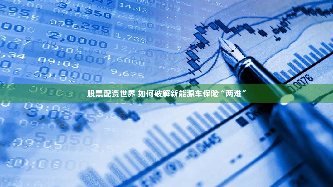股票配资世界 如何破解新能源车保险“两难”
