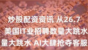 炒股配资资讯 从26.7万到700！美国IT业招聘数量大跳水 AI大肆抢夺客服工作