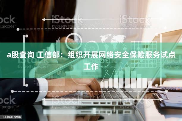 a股查询 工信部：组织开展网络安全保险服务试点工作