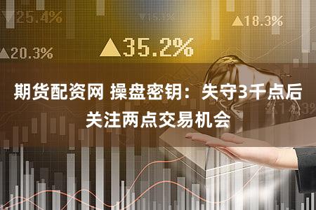 期货配资网 操盘密钥：失守3千点后关注两点交易机会