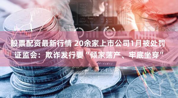 股票配资最新行情 20余家上市公司1月被处罚 证监会：欺诈发行要“倾家荡产、牢底坐穿”