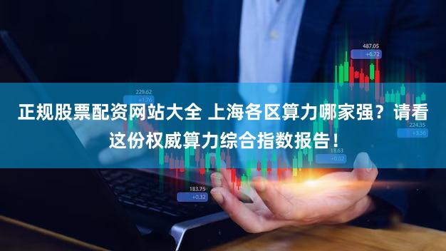正规股票配资网站大全 上海各区算力哪家强？请看这份权威算力综合指数报告！