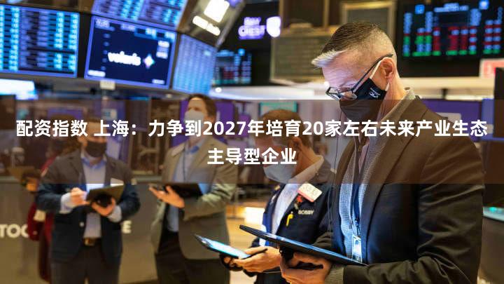 配资指数 上海：力争到2027年培育20家左右未来产业生态主导型企业